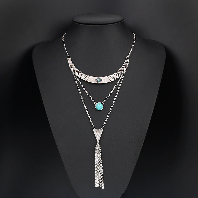 Tassel multilayer necklace