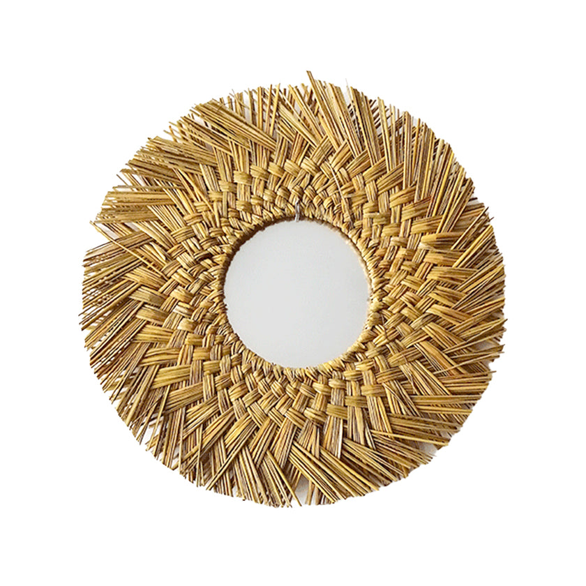 Nordic Style Retro Tassel Woven Wall-mounted Mirror