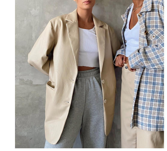 Alpscommerce Leather Coat Warm Suit