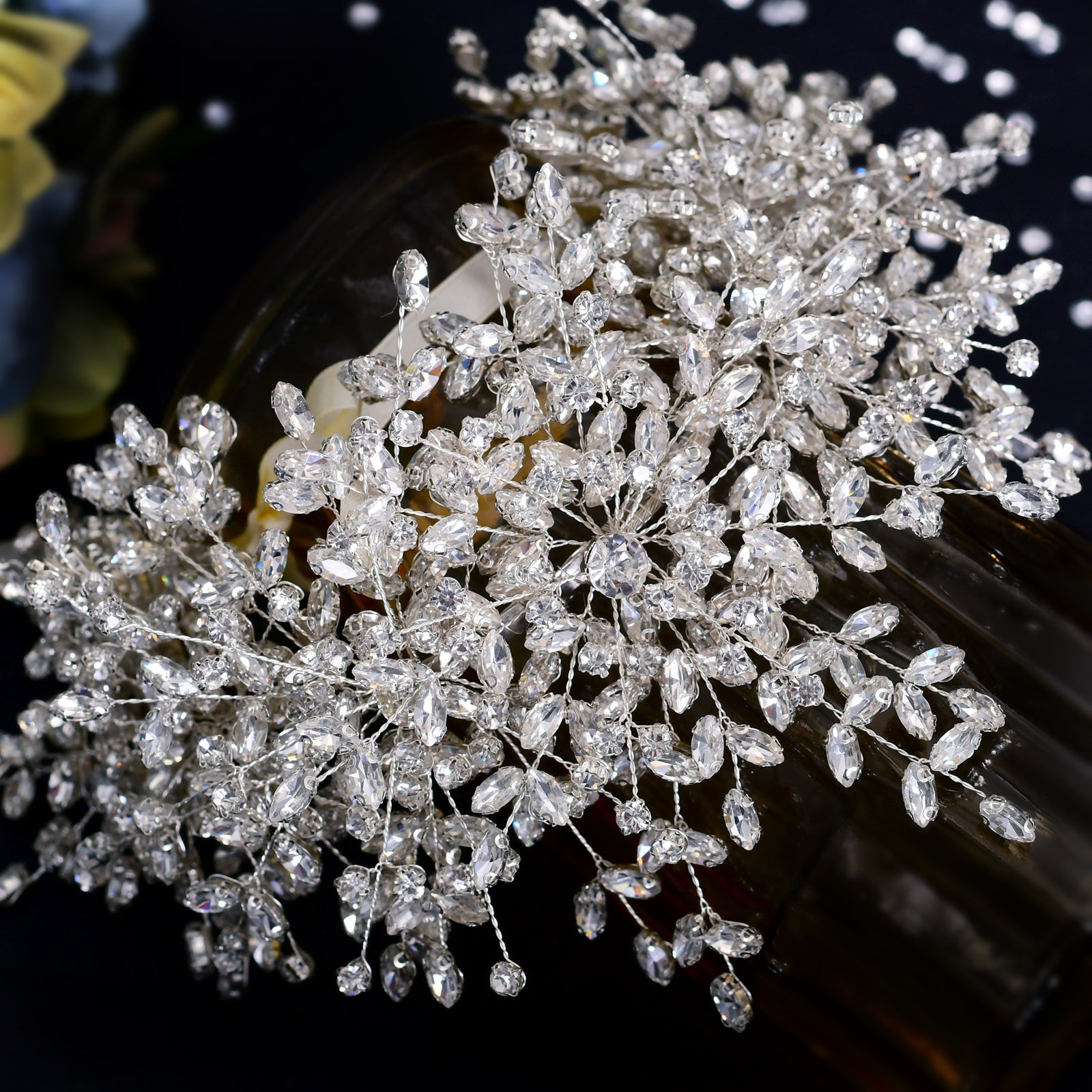 Alpscommerce Heavy Handmade Rhinestone Ice And Snow Queen Wedding Crown