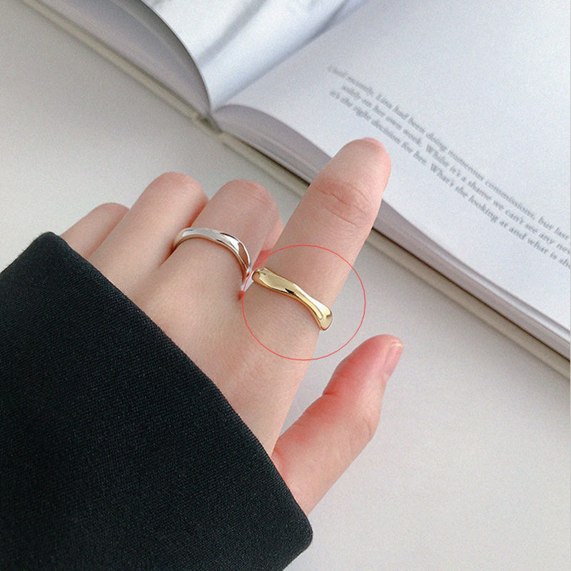 Sterling Silver Curved Ring