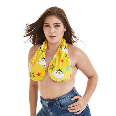 Towel Bra Bath Towel Hanging Neck Wrapped Chest shower towel underwear towel