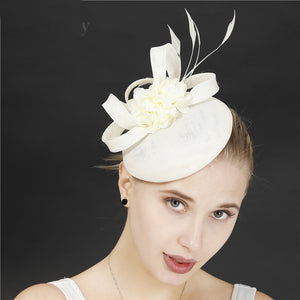 Hair Accessories Feather Flower Hat