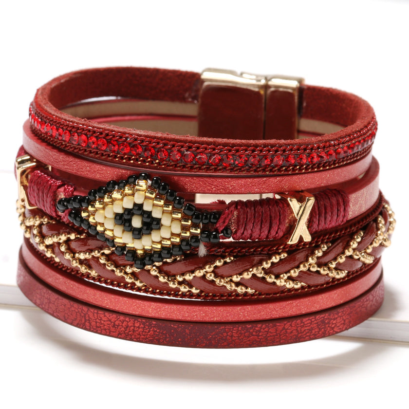Hand-woven eye bracelet
