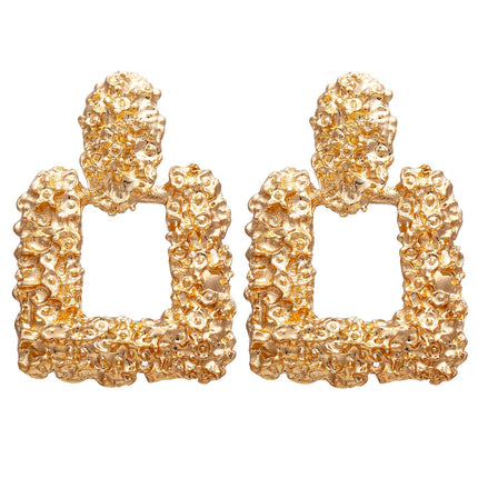 Big Vintage Earrings for Women Gold Silver Black Geometric Statement Earring  Metal Earing Hanging Fashion Jewelry