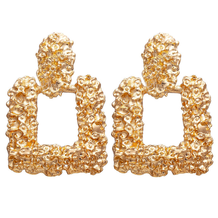 Big Vintage Earrings for Women Gold Silver Black Geometric Statement Earring  Metal Earing Hanging Fashion Jewelry