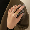 Ring Net Celebrity Hip-hop Men And Women All-match Texture Metal Ring Women