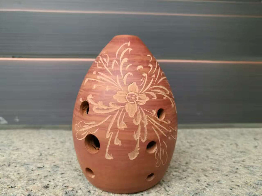 seven star Ancient Xun Musical Instrument, Eight Hole Taoxun Pear Shaped Taoxun Musical Instrument