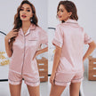 Women's Summer Striped Solid Color Pajama Suit