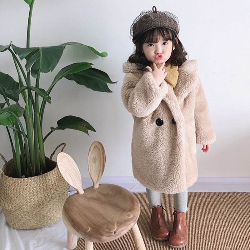 Big Kids Fur Coat In Autumn And Winter Coat Alpscommerce