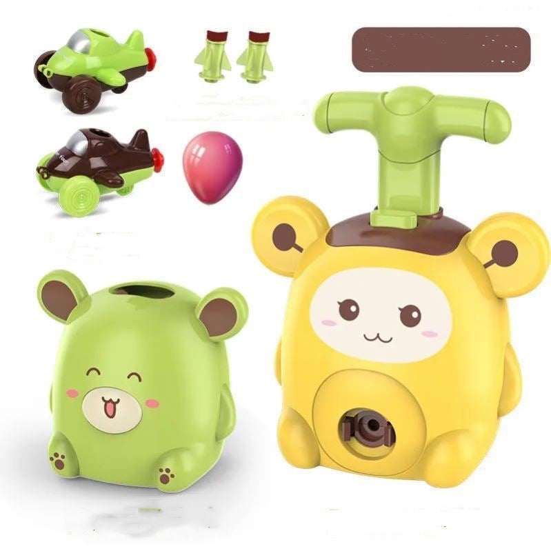 Power Balloon Launch Tower Toy Puzzle Fun Education Inertia Air Power Balloon Car Science Experimen Toy for Children Gift