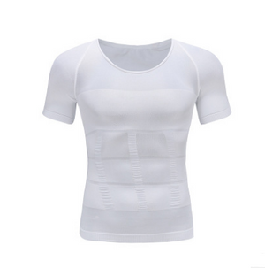 Male Chest Compression T-shirt Fitness Hero Belly Buster Slimming top