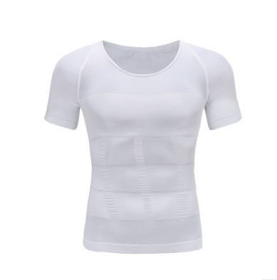 Male Chest Compression T-shirt Fitness Hero Belly Buster Slimming top