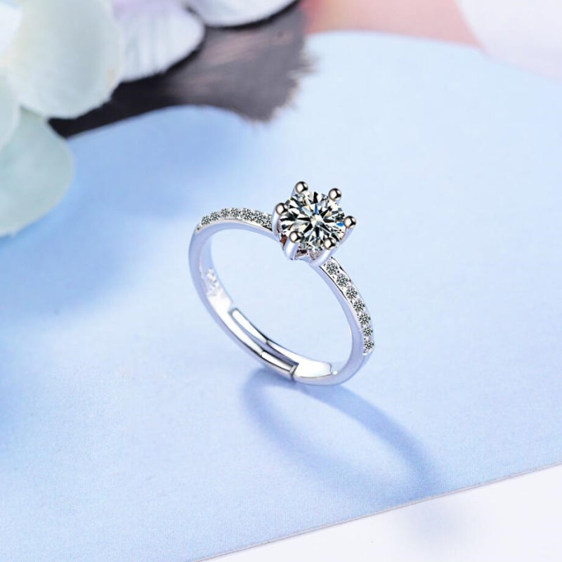 Forest zircon ring women