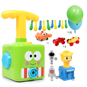 Power Balloon Launch Tower Toy Puzzle Fun Education Inertia Air Power Balloon Car Science Experimen Toy for Children Gift