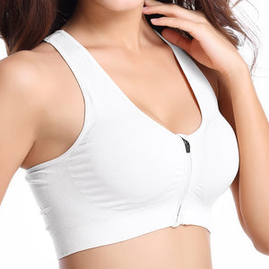 Women Front Zipper Sports Bra Fitness Wear