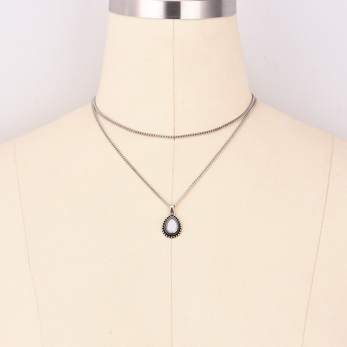 personality fashion popular water drop stone necklace hot sale jewelry