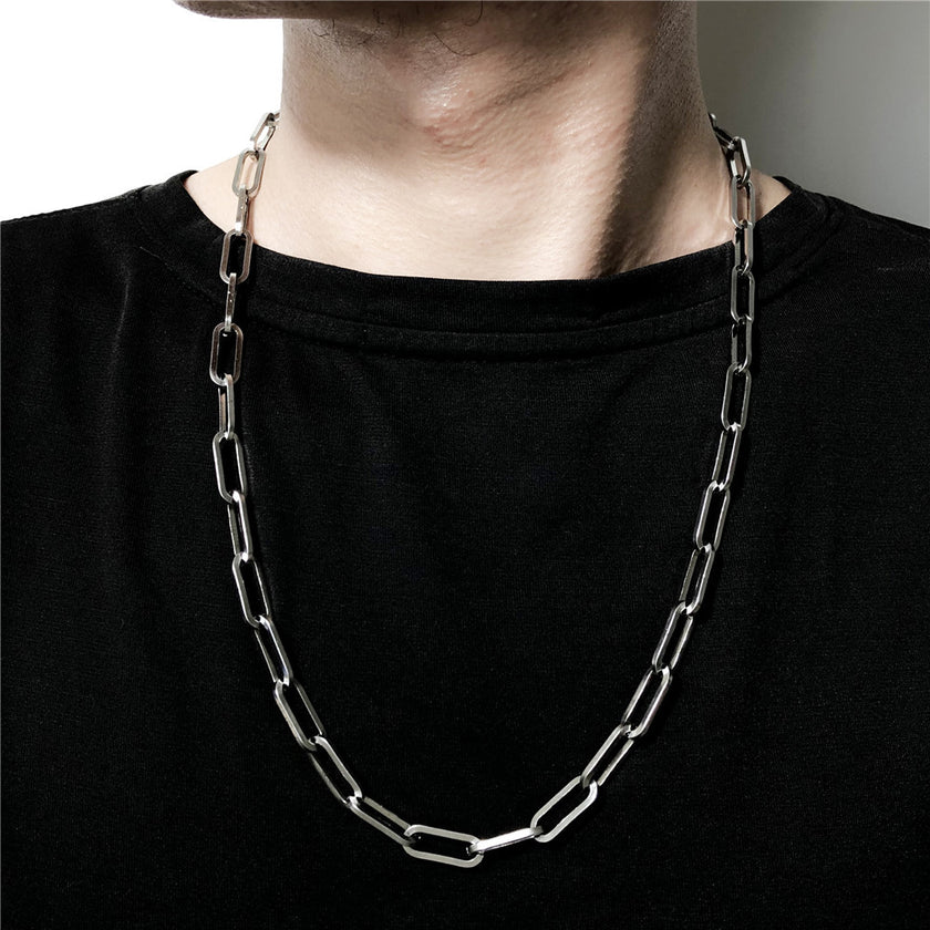 Titanium Steel Men Hip Hop Cold Wind Necklace Women