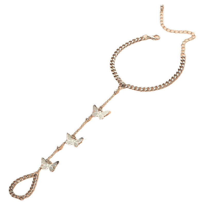 Butterfly Pendant Chain Link Bracelet