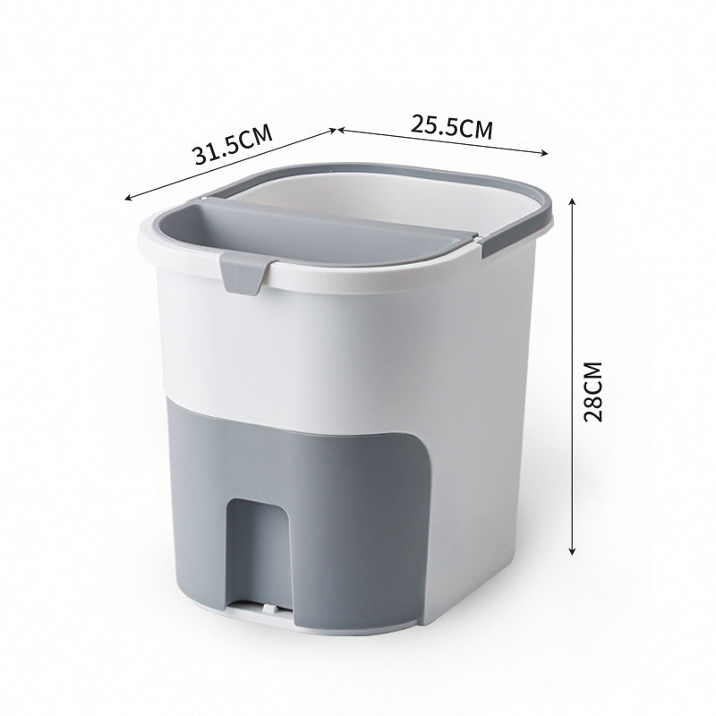 Household Dry And Wet Separation Kitchen Drain Trash Bin Kitchen Waste Trash Storage Bin