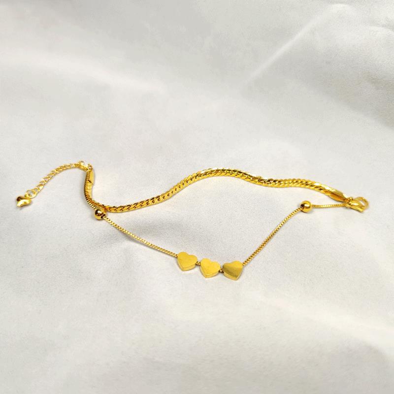 Niche Design Sense Multi-layer Winding Hand Rope Color Preservation 18K Gold Love Bracelet