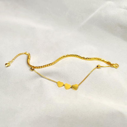 Niche Design Sense Multi-layer Winding Hand Rope Color Preservation 18K Gold Love Bracelet