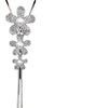 Korean fashion accessories, sweater chain, Crystal Snowflake Necklace, long necklace necklace, tassel sweater chain