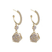 Sparkling Inlaid Zirconium Hollow Rose Zircon Earrings