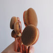 Rose Gold Toothbrush Type Makeup Brush Set