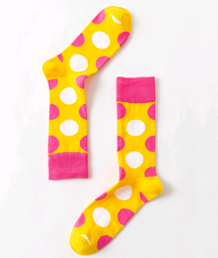 Contrast men's personality cotton socks geometric stockings