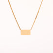 Simple Titanium Steel Square Digital Clavicle Chain