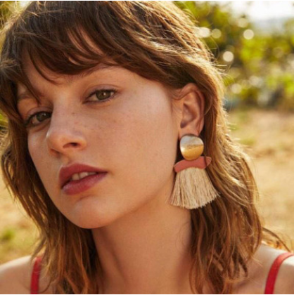 Boa ethnic tassel earrings