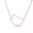 Fabulous Rose Gold Plated Stainless Steel Initial Letter Pendant Necklace