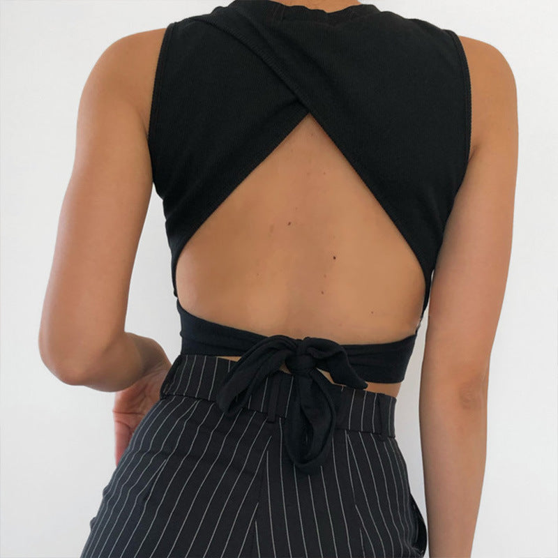 Slim Fit Midriff-baring Short Sleeve  Top Women's Spring