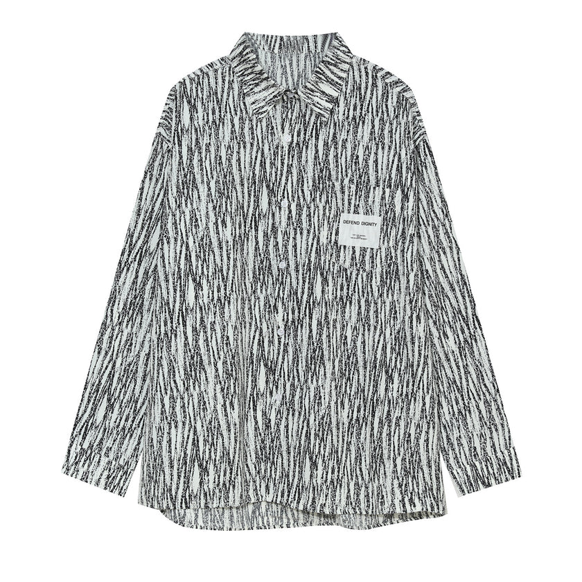 Men's Striped Korean Loose Shirt