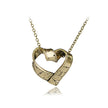 Heart-shaped rotating tape measure necklace