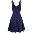 Women's Fashion Punk Style Sleeveless Straps Loose Big Hem Halter Dress