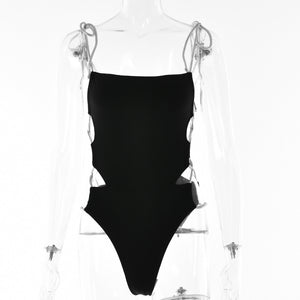 One Piece Swimsuit With Low Cut And Slimming Effect