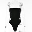 One Piece Swimsuit With Low Cut And Slimming Effect