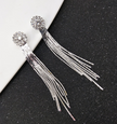 Long tassel earrings hypoallergenic crystal earrings