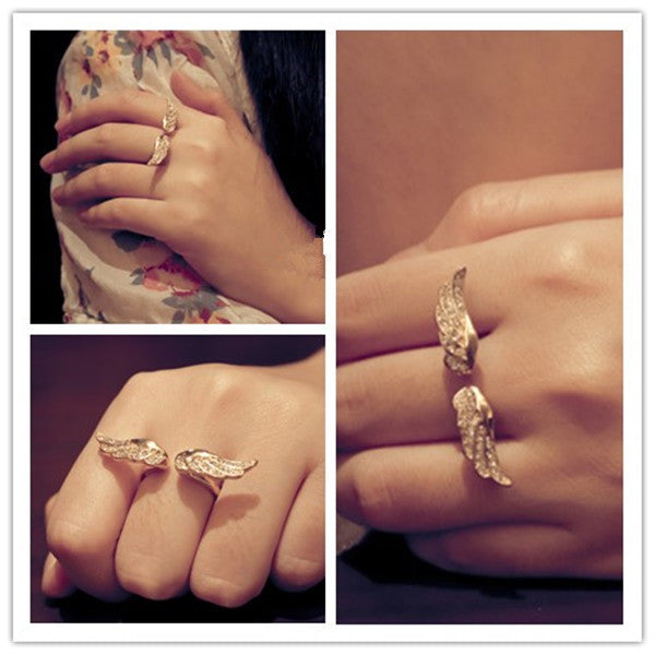 Angel wings full diamond ring