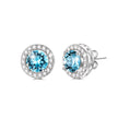 Sterling Silver Halo Earrings Embellished with Crystals from Austria Hypoallergenic Stud Earrings for Women