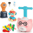 Power Balloon Launch Tower Toy Puzzle Fun Education Inertia Air Power Balloon Car Science Experimen Toy for Children Gift