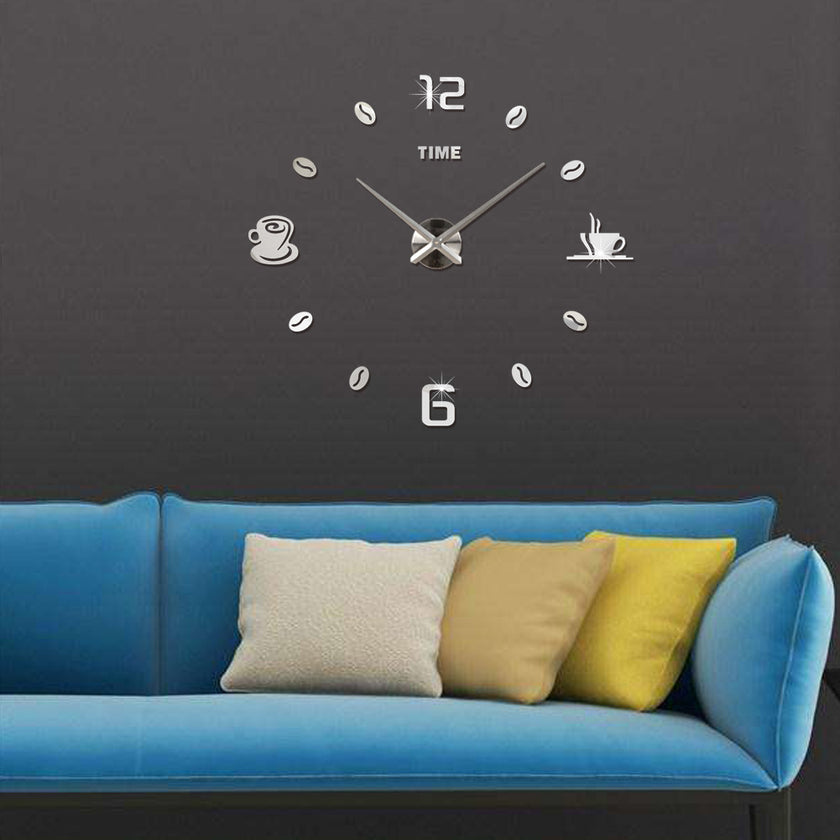 Oversized Mirror Wall Sticker Wall Sticker Clock