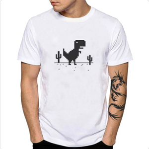 Men's Dinosaur Printed Short-sleeved T-shirt