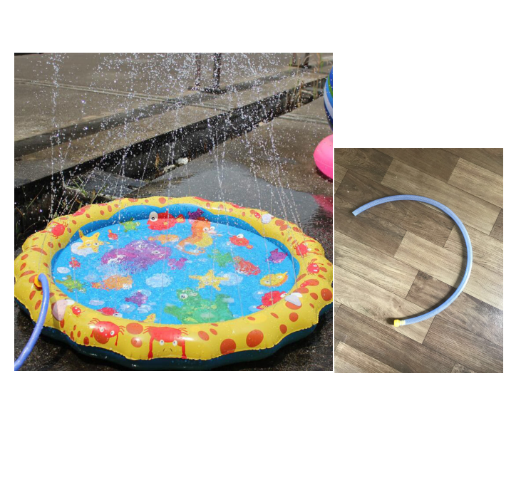 Children's lawn water spray game mat
