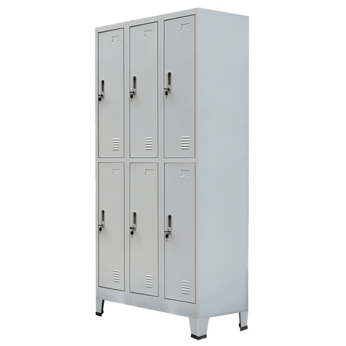 Locker Cabinet with 3 Compartments Steel 35.4