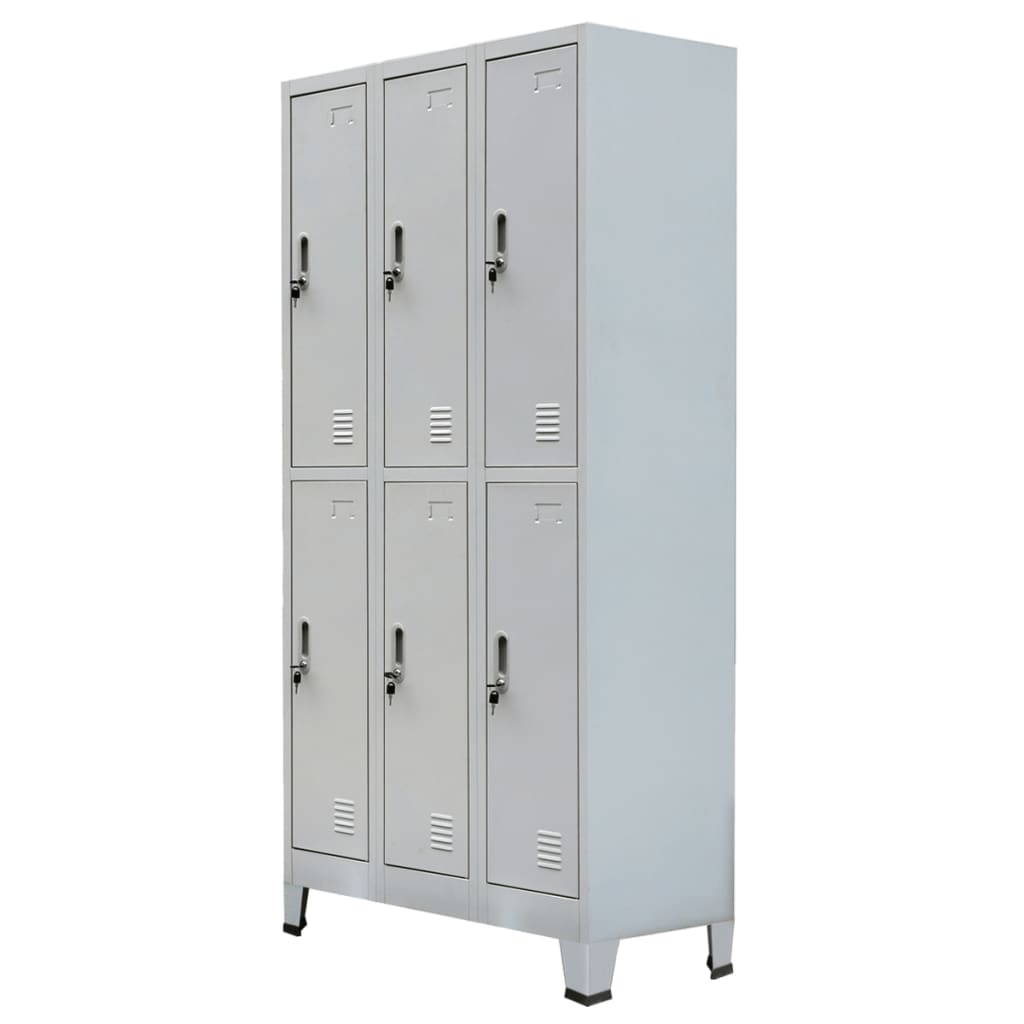 Locker Cabinet with 3 Compartments Steel 35.4
