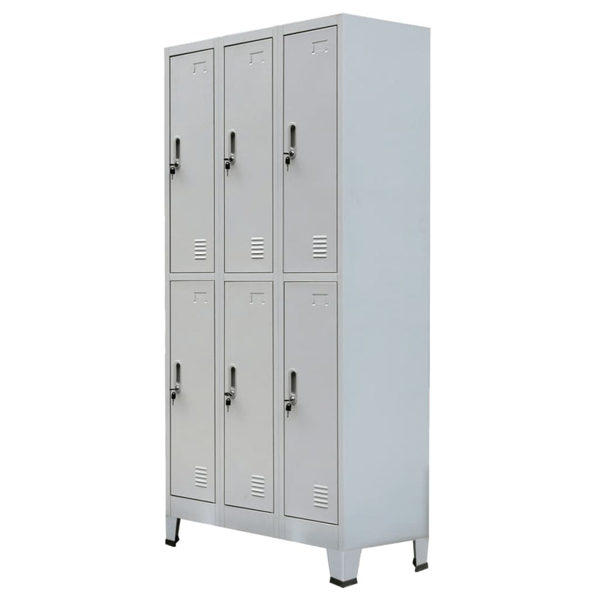 Locker Cabinet with 3 Compartments Steel 35.4