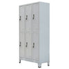 Locker Cabinet with 3 Compartments Steel 35.4